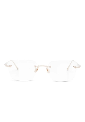 Matsuda rimless rectangle glasses - Gold