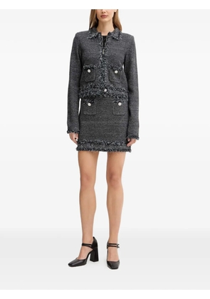 Blugirl fringed jewel-embellished mini skirt - Grey