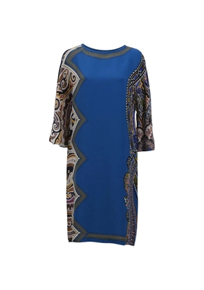 Etro Vintage printed silk dress - Blue