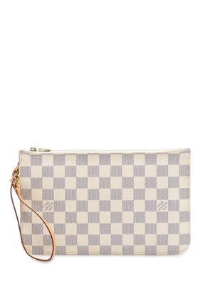 Louis Vuitton Pre-Owned 2014 Damier Azur Neverfull MM pouch - White