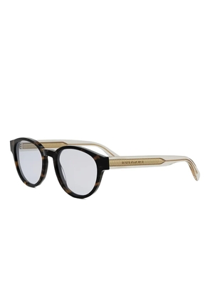 Bvlgari tortoiseshell round-frame glasses - Brown