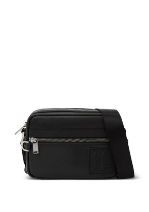 Karl Lagerfeld logo-patch messenger bag - Black