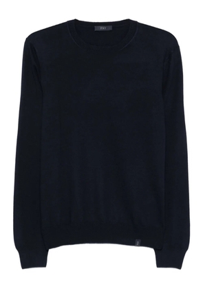 Fay round-neck wool sweater - Blue