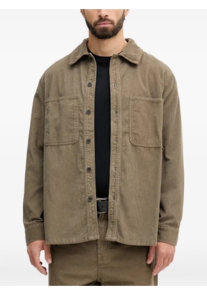 Armani Exchange patch-pocket corduroy shirt - Brown