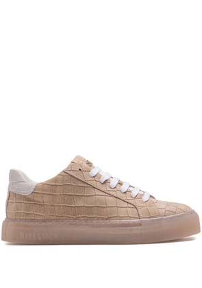 Hide&Jack crocodile-embossed sneakers - Neutrals