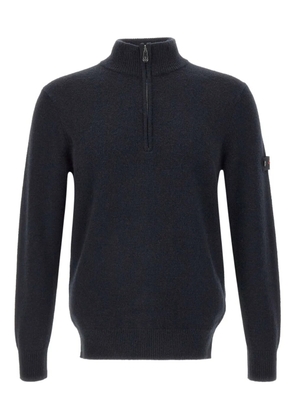 Peuterey half-zip ribbed sweater - Blue