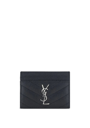 Saint Laurent Cassandre matelassé card holder - Black