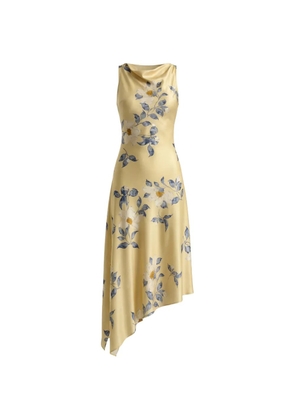 Reformation Scotia floral cowl midi dress - Yellow