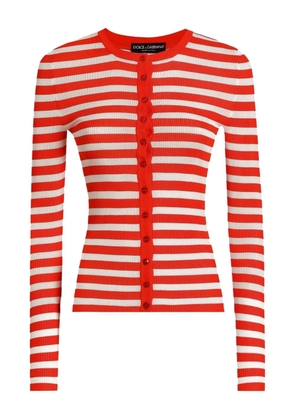 Dolce & Gabbana striped cardigan - Red