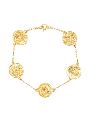 CHRONOS sterling silver coin-motif bracelet - Gold