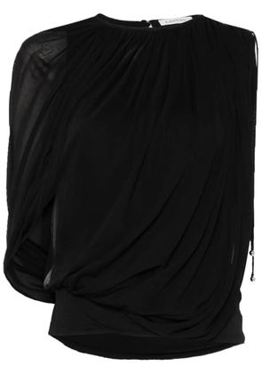 Lanvin draped jersey top - Black