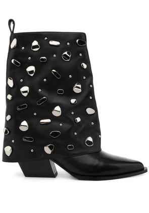 Marc Ellis 65mm stud-embellished boots - Black
