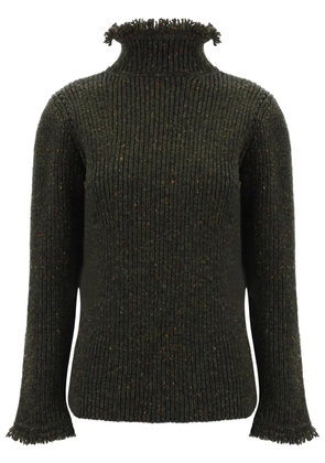 Burberry fringed-edge sweater - Green