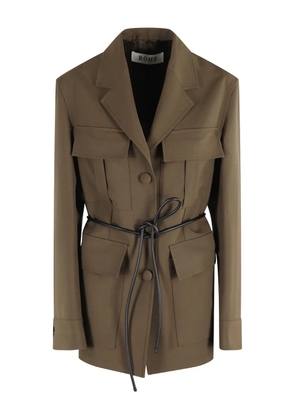 Róhe belted wool jacket - Green