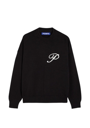 PICANTE logo-intarsia sweater - Black