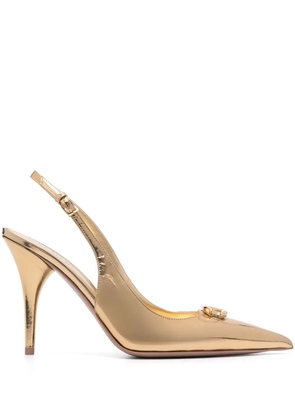 Valentino Garavani 100mm VLogo Signature pumps - Gold