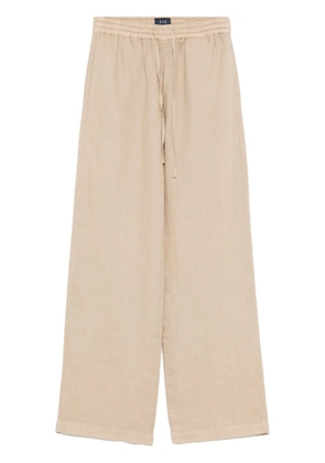 Fay linen straight-leg trousers - Neutrals