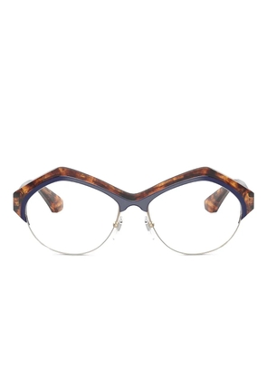 Alain Mikli tortoiseshell geometric-frame glasses - Brown