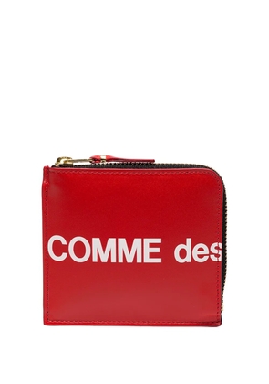 Comme Des Garçons Wallet logo-print leather wallet - Red