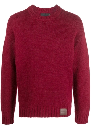 DSQUARED2 logo-patch knitted jumper