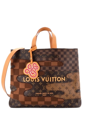 Louis Vuitton Pre-Owned Shopper Patchwork Reverse Monogram Canvas and Damier MM tote bag - Brown