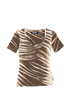 Just Cavalli print short-sleeve top - Brown
