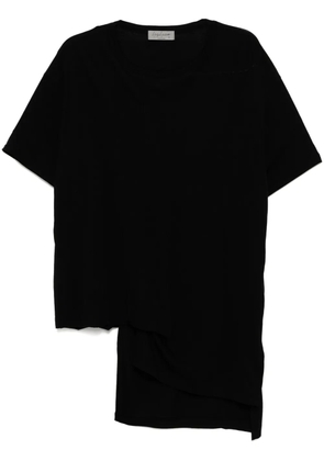 Yohji Yamamoto asymmetric T-shirt - Black