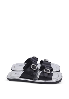 Prada Pre-Owned 2021 buckled flat sandals - Black