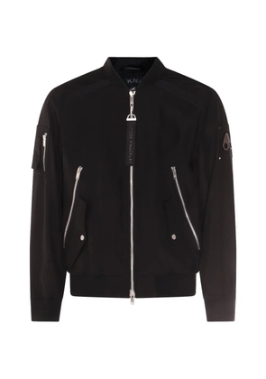 Moose Knuckles logo-detail bomber jacket - Black