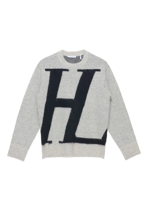 Helmut Lang logo-jacquard jumper - Grey