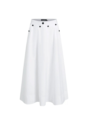 Karl Lagerfeld button midi skirt - White