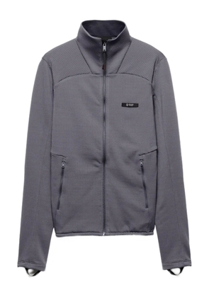 Prada logo-patch zip-fastening jacket - Grey