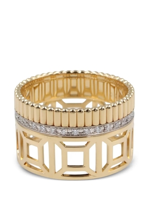 Boucheron Pre-Owned 2010s diamond geometric ring - Gold