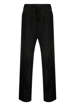 Lardini velvet straight-leg trousers - Black