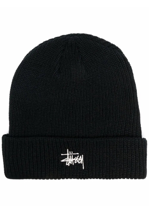 Stüssy embroidered logo beanie - Black