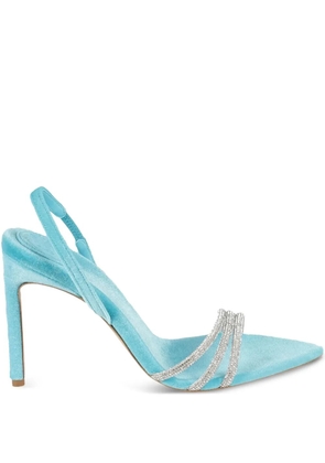 BETTINA VERMILLON 110mm Roxy crystal-embellished slingback sandals - Blue