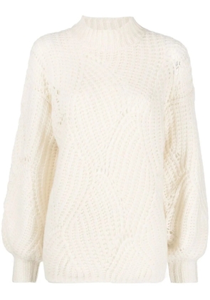 Agnona ribbed-knit jumper - White