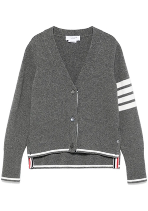 Thom Browne Geese-intarsia 4 Bar Stripes cardigan - Grey