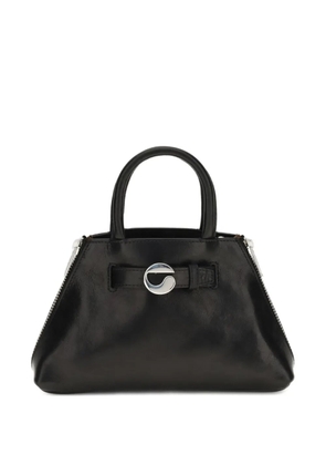 Coperni Mini Data zip-detail leather tote bag - Black