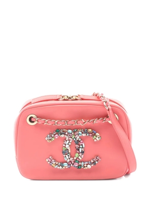 CHANEL Pre-Owned 2021-2022 Coco Mark chain-strap mini bag - Pink