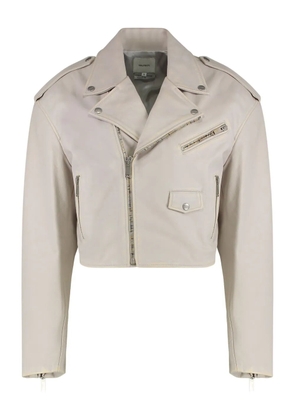 Halfboy zip-details biker jacket - Neutrals