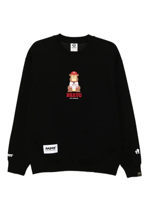 AAPE BY *A BATHING APE® embroidered-logo sweatshirt - Black
