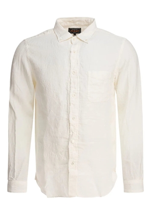 BEAMS PLUS linen pocket shirt - White
