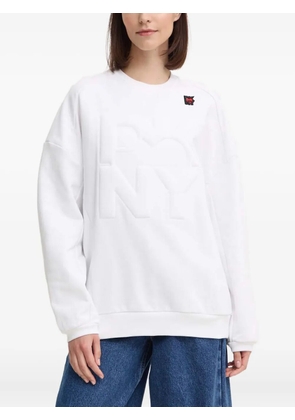 DKNY logo-embossed sweatshirt - White