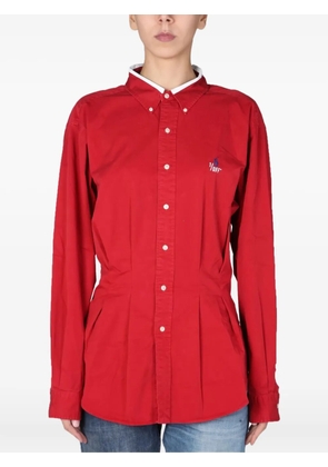 1/OFF buttoned pleated shirt - Red