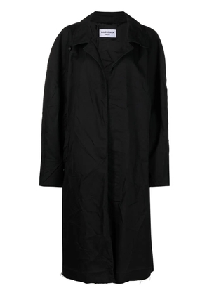 Balenciaga raw-edge trench coat - Black