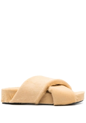 Jil Sander crossover-strap detail sandals - Neutrals