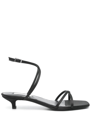 TOTEME 50mm satin crossover sandals - Black