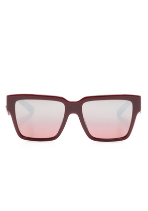 Dolce & Gabbana Eyewear logo-plaque rectangle-frame sunglasses - Red