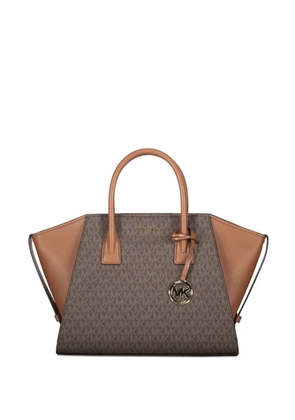 Michael Kors Avril logo-plaque tote bag - Brown